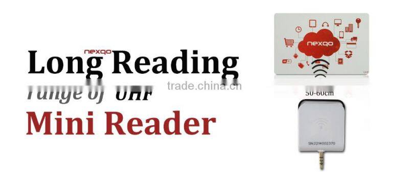 UHF 3.5mm audio jack interface RFID reader writer