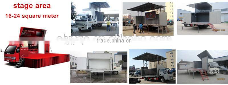 Hot full hydraulic single side stage truck for sale