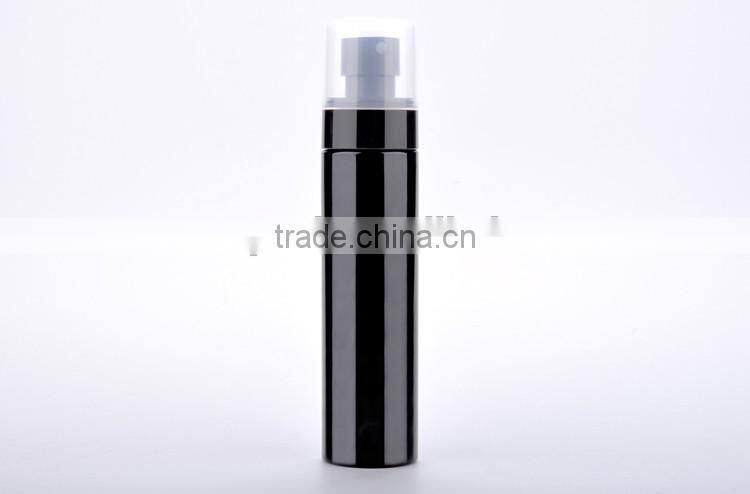 Wholesale black color 120ml PET bottle with sprayer pump