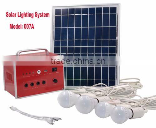 Portable 10W- 200W off grid solar power system with battery