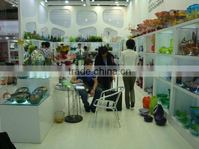 Large martini modern colorful decorative blown glass flower vase for sale