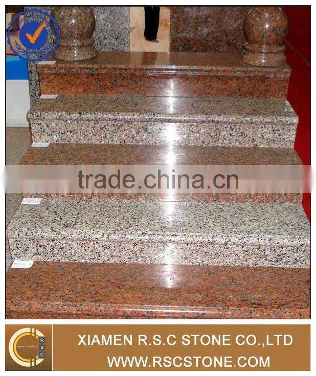 maple red G562 granite step stair