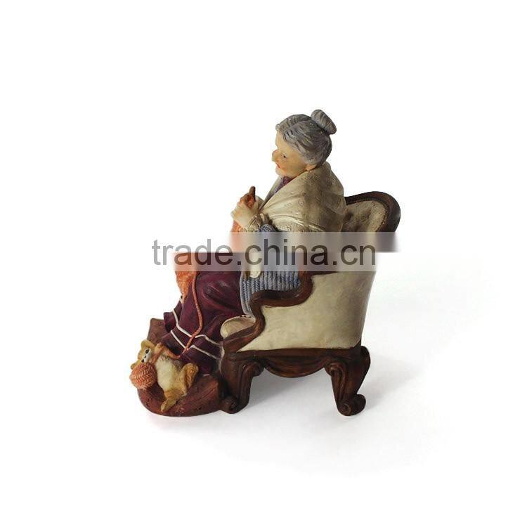 Europe regional feature artificial resin grandma figurine