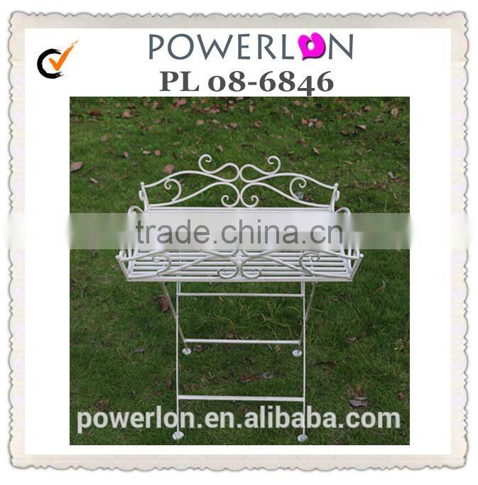 Antirust Folding Metal Tea Tray Table for Teatime