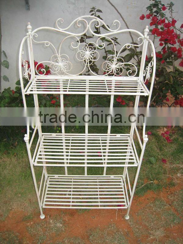 Light Weight Outdoor Vintage Wrought Iron Shelf