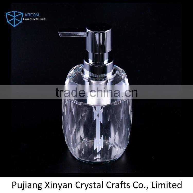 Fashion cheap clear crystal liquid soap bottle