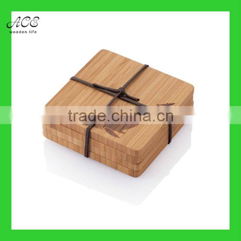 Custom bambu coasters A set of four bambu coasters Laser engraved bambu coasters