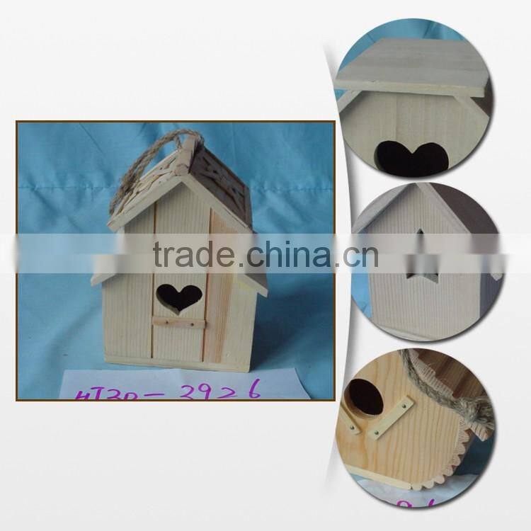 Crafts Hang Garden Wooden Bird House Feeder