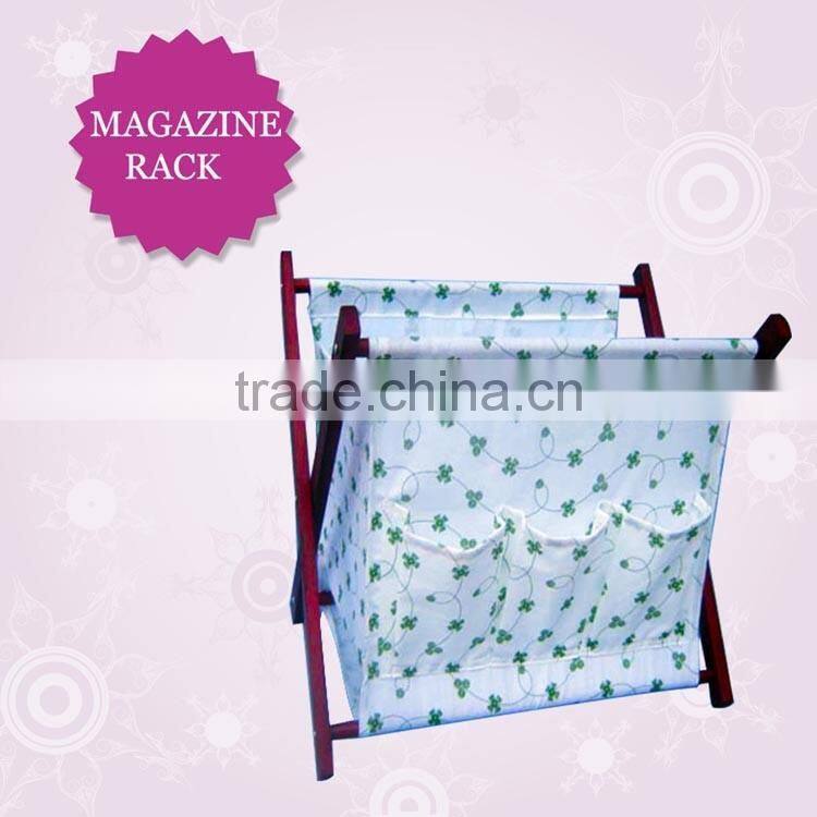 Wholesale paulownia wooden magazine rack, antique wooden newspaper rack