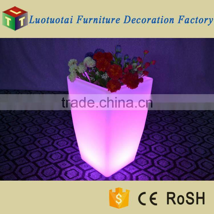 Waterproof LED garden furniture battery operated illuminated LED flower pot planter