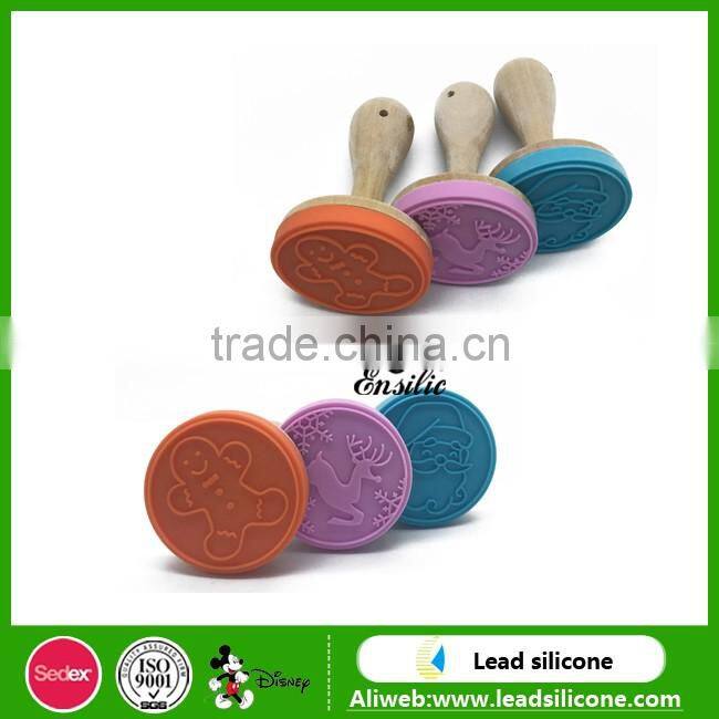 100% Food Grade Silicone Cookie Stamper with fancy design