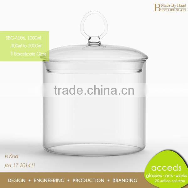 Unique Handmade Borosilicate Glass Water Jar