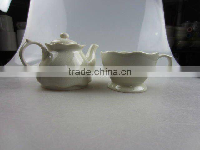 Stock set of coffee pot with cup