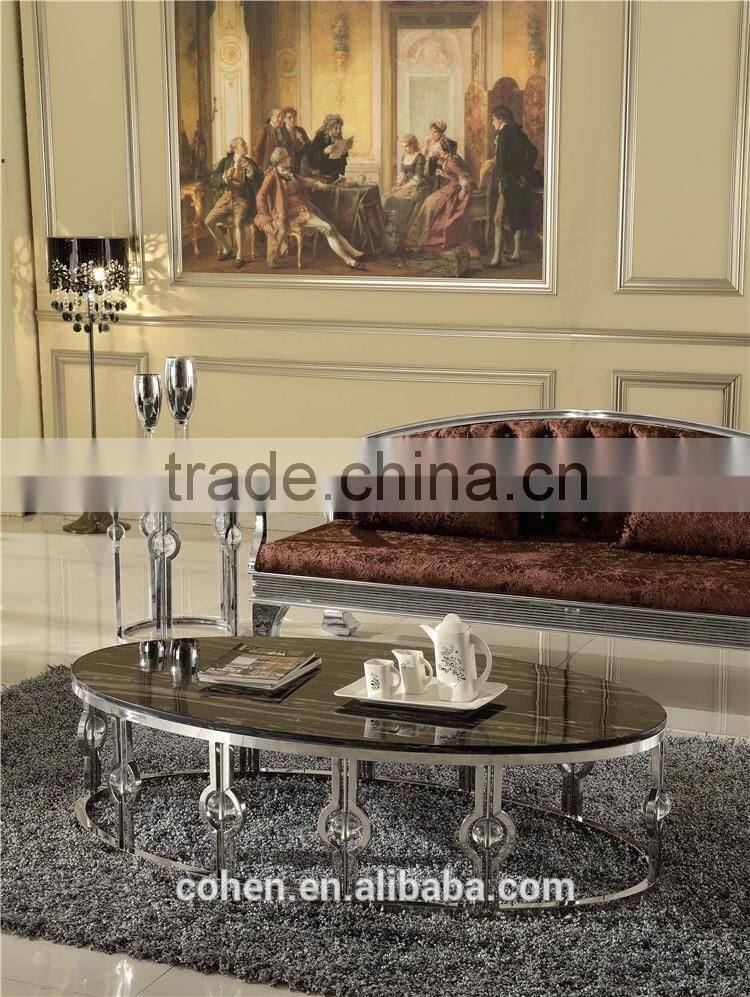 2016 modern Europe design golden stainless steel coffee table B818G