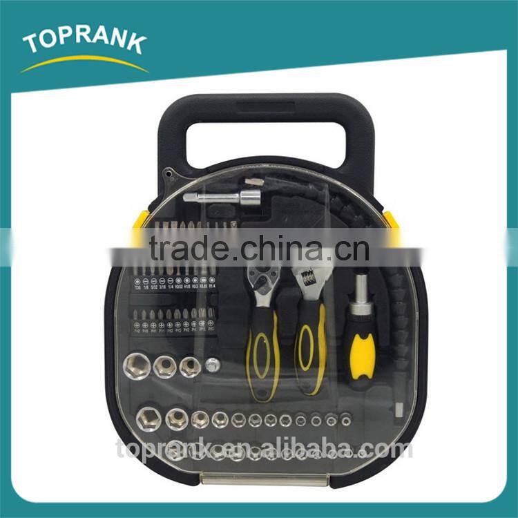 TOPRANK Alibaba Trade Assurance 64 Piece Household Combination Tool Set,Tool Kit Set,Germany Design Hand Tool Set