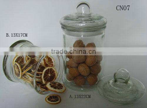 4 sizes clear cylinder glass apothecary jars