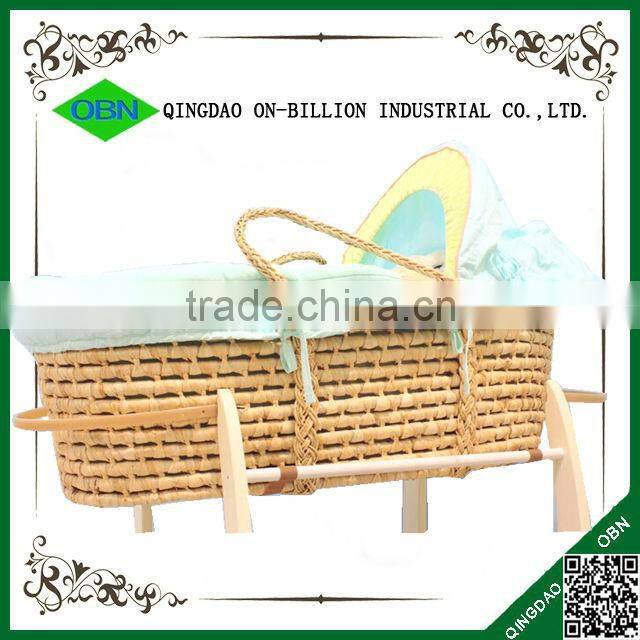 Natural corn portable baby carry basket for baby sleeping