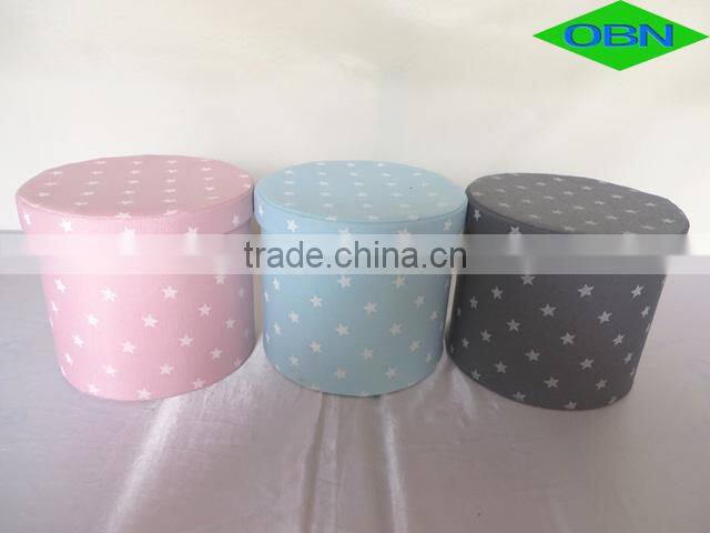 wholesale Colored unique canvas laundry basket round cloth box
