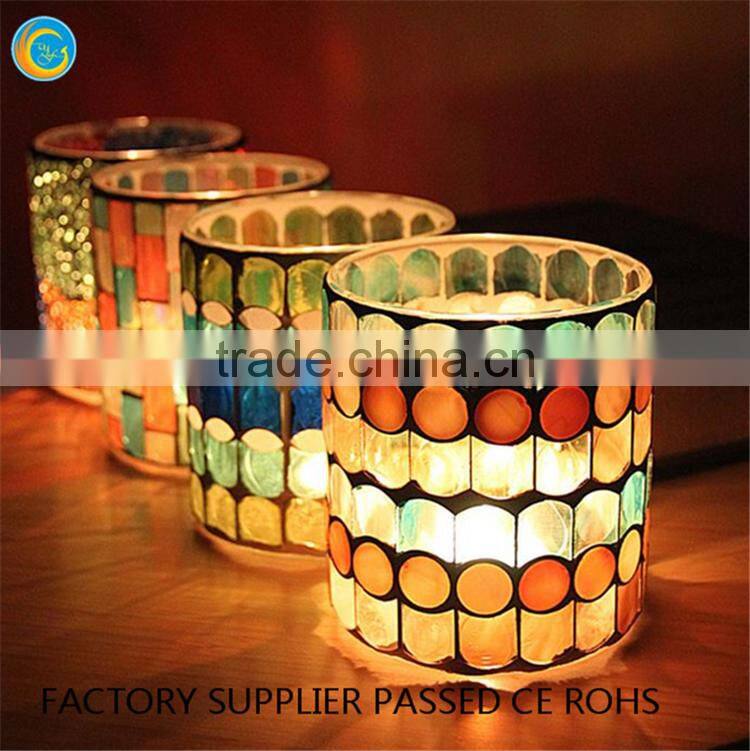 Glass mosaic candlestick