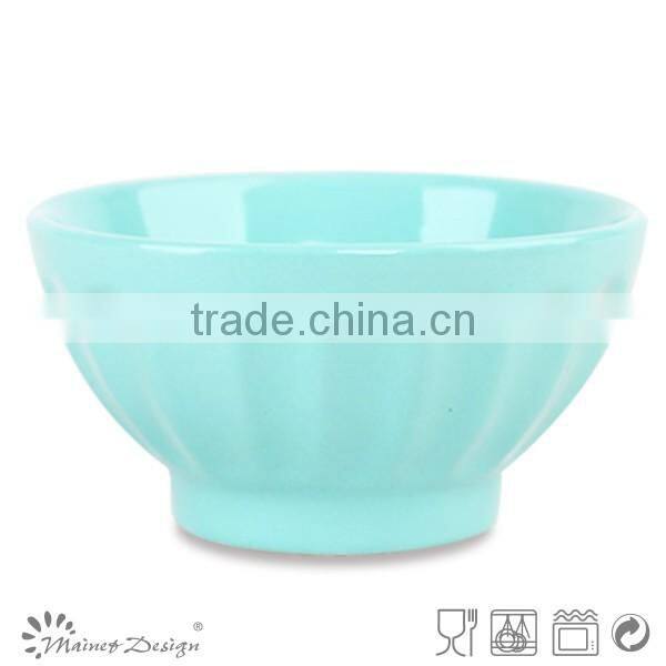 Ceramic glazing embossed bowl stoneware