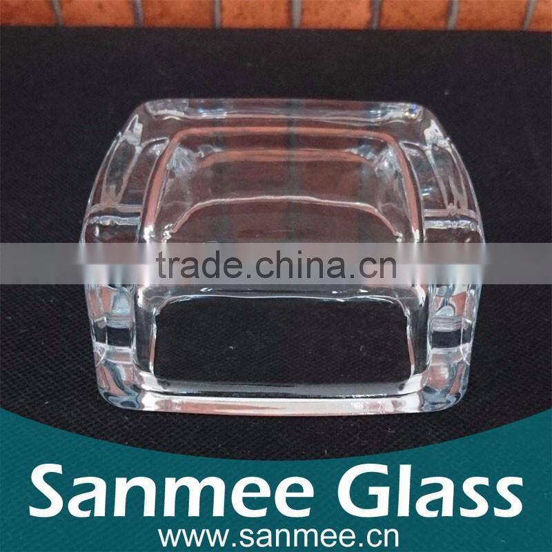 High Quality Square Glass Ashtray Outdoor Designer Ashtray