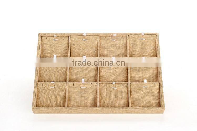 Linen jewelry display neck stands jewelry display tray