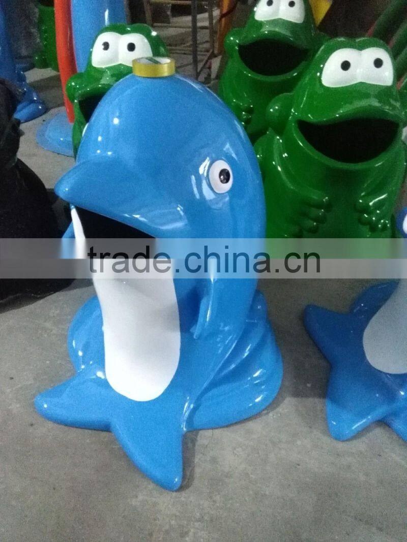 (HD-18714)Cartoon outdoor fiberglass trash cans