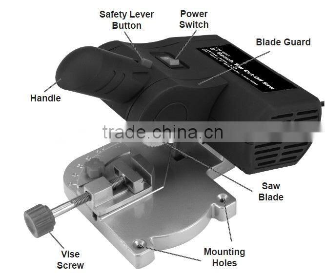 50mm 120W 7800rpm Small Table Miter Saw 2" Mini Miter Cut off Saw