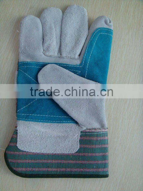 Red cow split Work glove