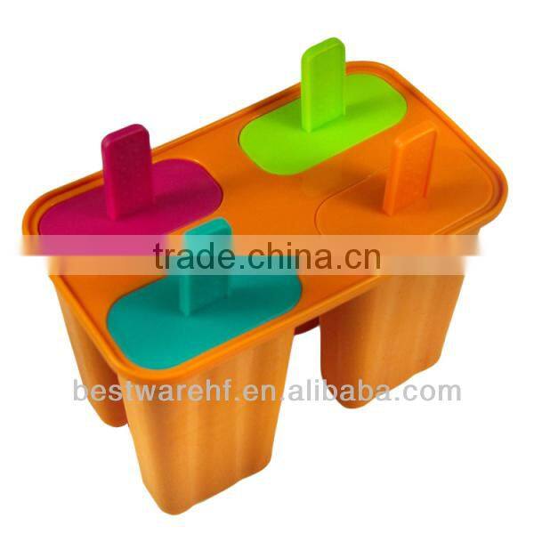 silicone molds for ice popsicle 4 cavities silicone ice cream popsicle molds