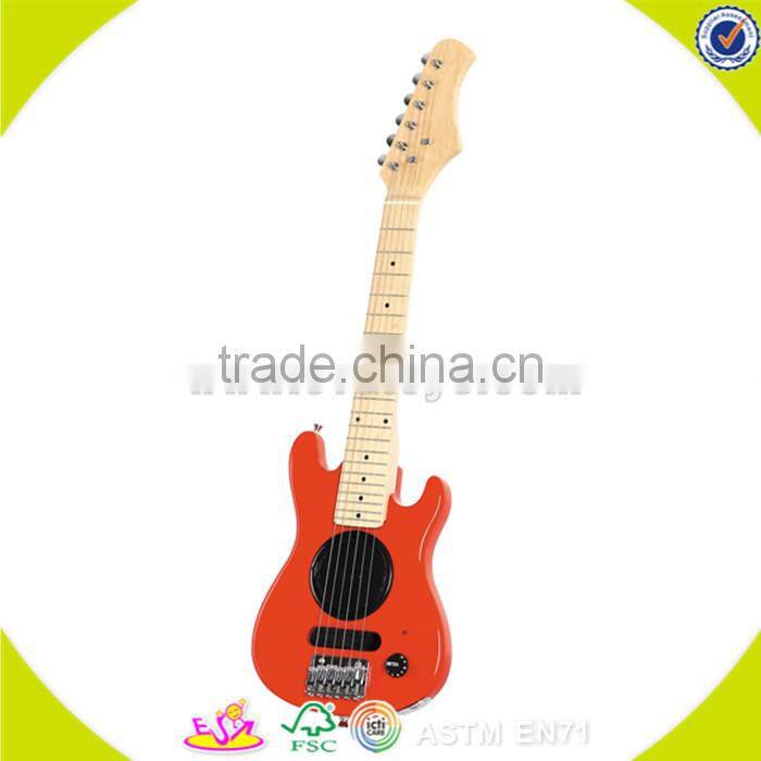 wholesale toy musical instrument wooden toddler guitar lovely pink wooden toddler guitar W07H021