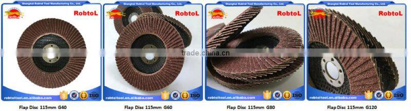 T27 flap disc 115mm 4.5" abrasive aluminum oxide flap disk grinding wheel ,sanding grit40 grit60 grit 80 grit120 4pcs per set