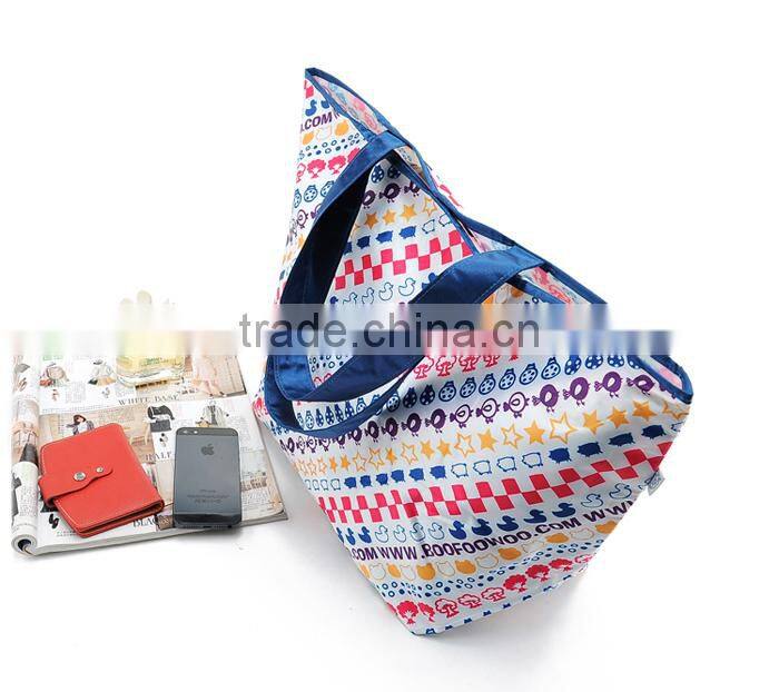 300D Polyester Dye Sublimation Full Color Printing Shopping Tote Bag,Waterproof Large Capacity Tote Bag