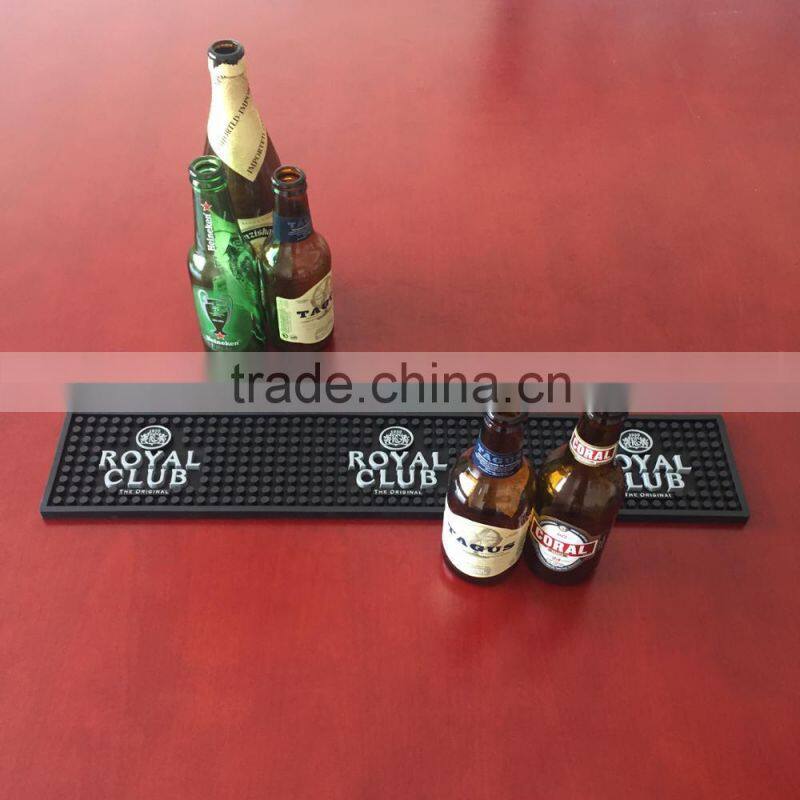 SGS anti-slip pvc bar mat soft rubber beer bar counter mat