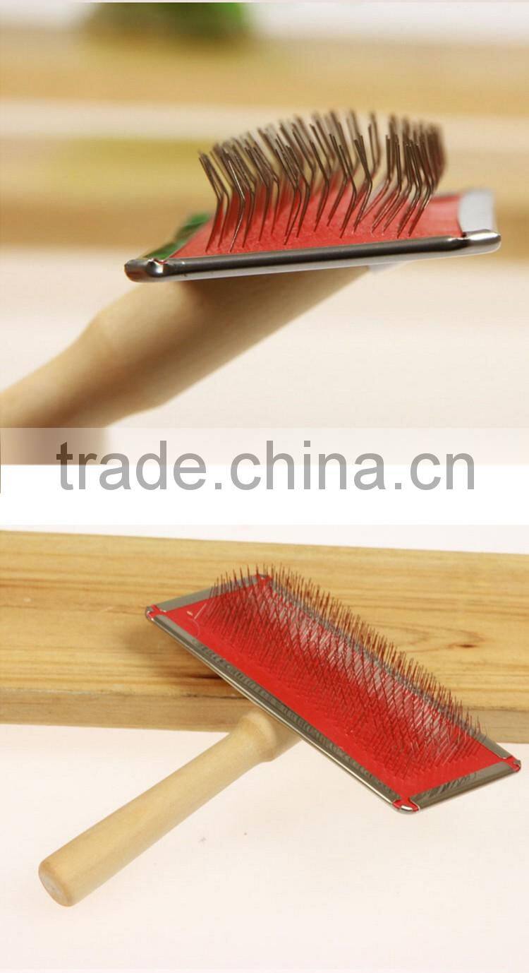 Wooden Handle Dog Brush And Pet Hair Brush