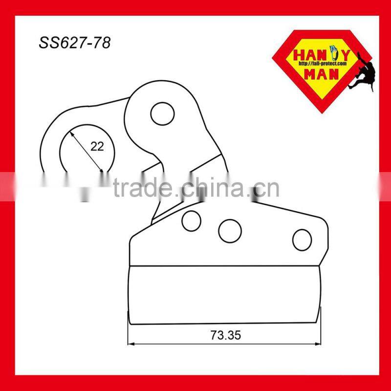 SS627-78 Stainless Steel with rope size 16mm 7/8" Eye Rope Grab