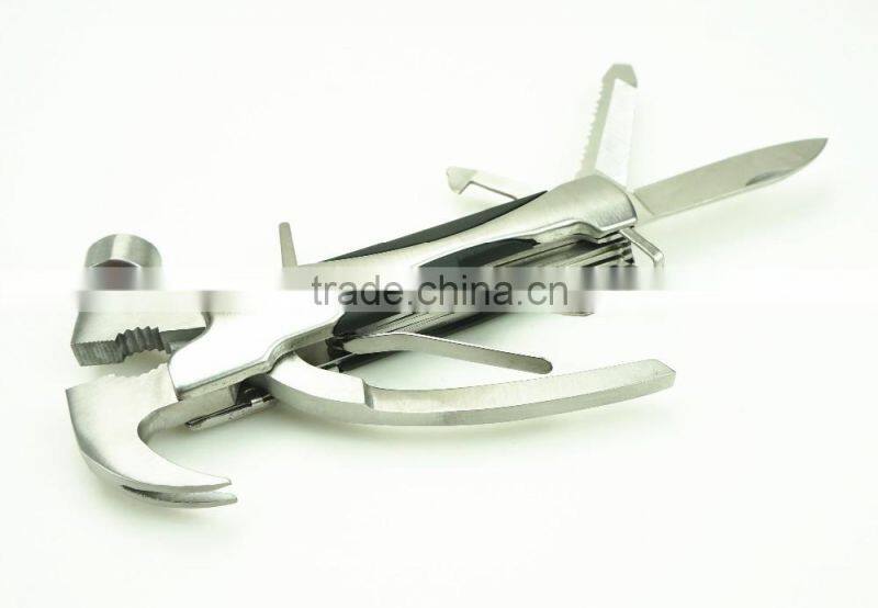 91020 6 Inch Multi Tool Stainless Steel Hammer Multifunction Foldable Portable Combination Tool Clam