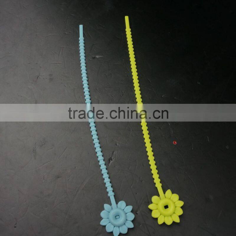16134 flower shape Silicone Multi-Use Tie Wraps