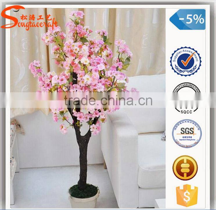 2016 wedding, home decor fake artificial indoor silk cherry blossom tree