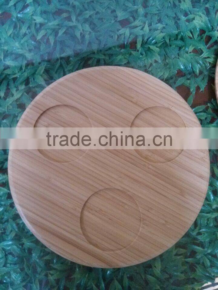 High quality bamboo cup coaster plate