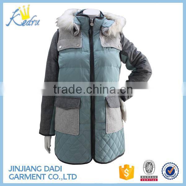Hot Sale Coat Woman Fashion Down Feather Coat / Padded Long Down JACKET