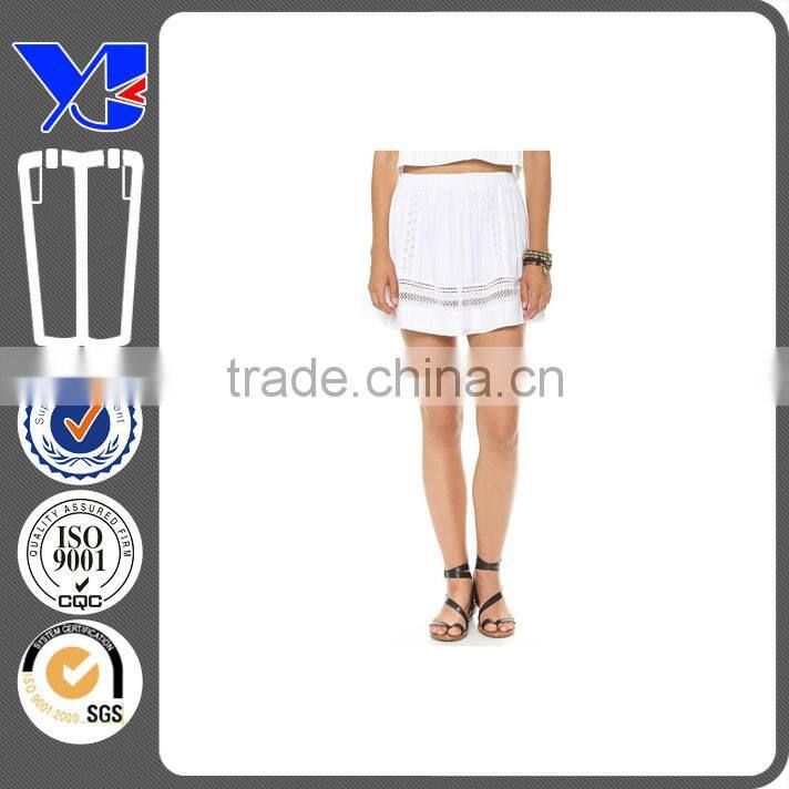 Latest elegant white lady micro mini skirt