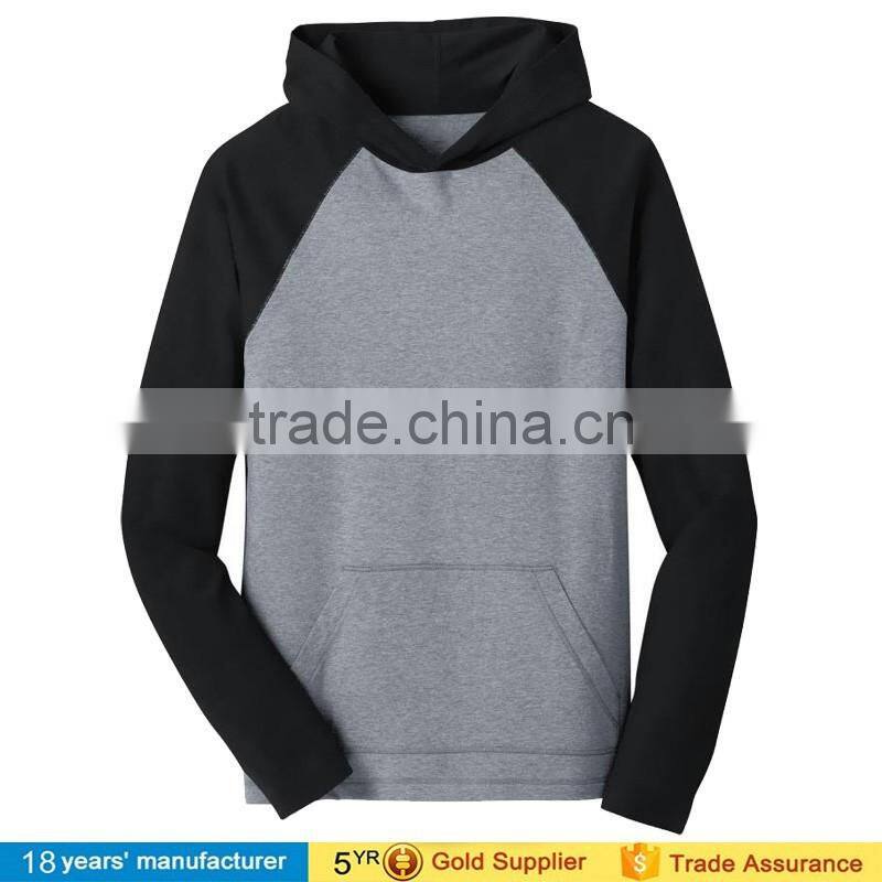 2016 custom logo Men's jersey Long Sleeve Pull Over Baseball raglan hoodie sweatshirt