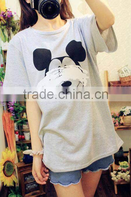 fashion women t shirt with Mickey made in china