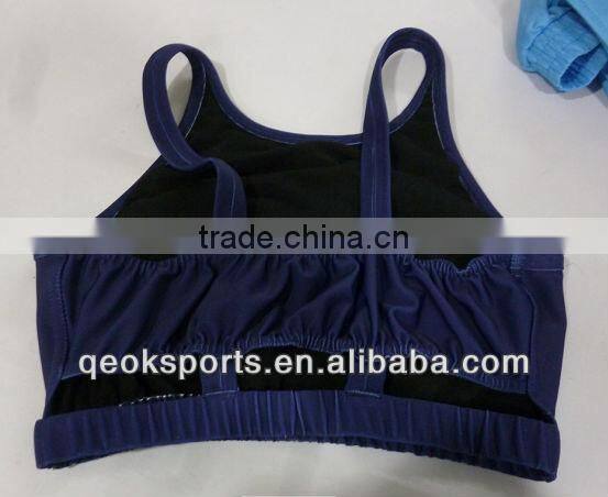sublimation printing cheerleading uniforms,crop top ,training bra
