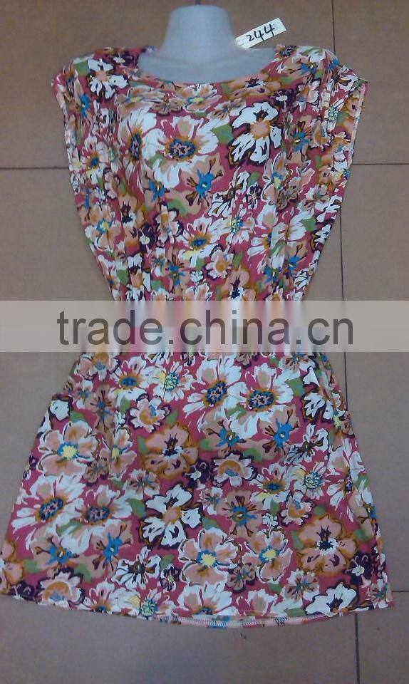 BHN906 Apparel stock Rayon dresses Clothing available at Cheap price