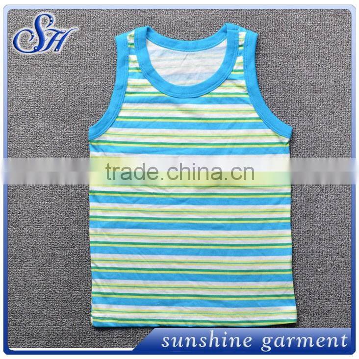 YS0153 Hot Sale Color stripe Plastic Kids T-shirt