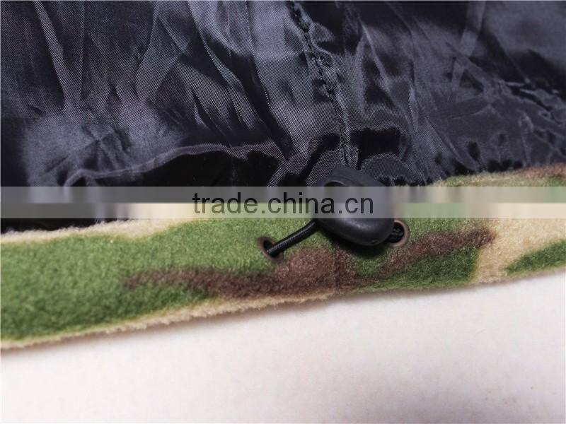 wholesale clothing soft polar fleece military men' s camo hunting winter jacket with hoodie