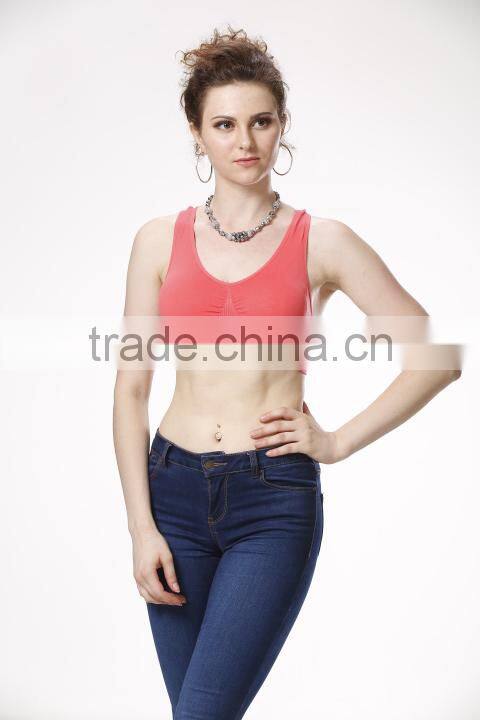 Zip Up Front Crop Bra Top/camisole tops