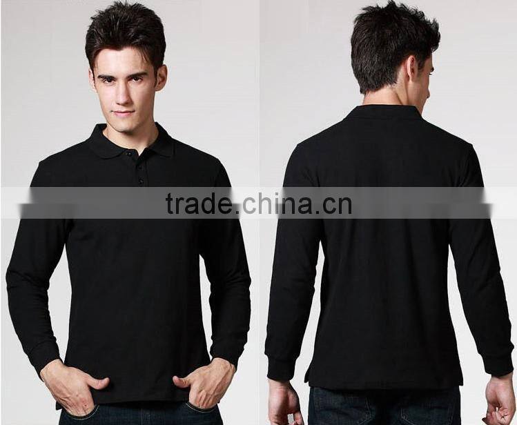 2016 New Brand Men's Long Sleeve Polo Shirt Man's Sloid Color Causal Polo Shirts